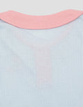 Pipiniko Rib Collar Flower 5 Collar Girls T-Shirt