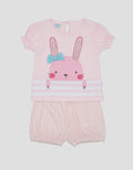 Pipiniko Ruffle Bunny Set Pakaian Anak Perempuan