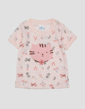 Pipiniko Full Print Kaos Lengan Pendek Anak Perempuan