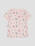 Pipiniko Full Print Kaos Lengan Pendek Anak Perempuan