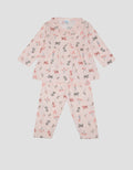 Pipiniko Full Print Cat Baju Tidur Set Anak Perempuan