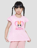 Character Blossom Print Kaos Anak Perempuan