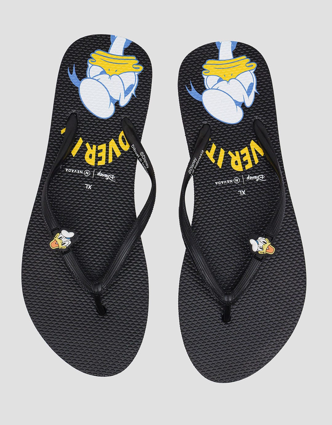 Disney Print Wording Donald Duck Sandal Flip Flops Wanita