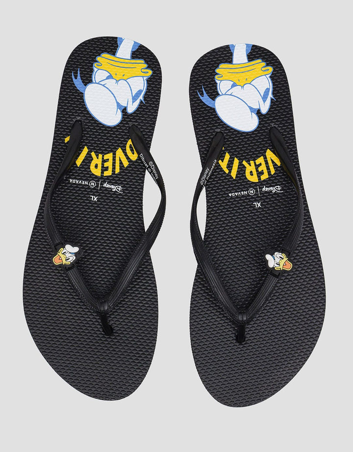 Disney Print Wording Donald Duck Sandal Flip Flops Wanita