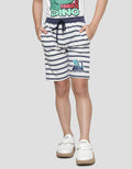 Little M Stripe Dino Celana Pendek Anak Laki-laki