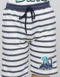Little M Stripe Dino Celana Pendek Anak Laki-laki