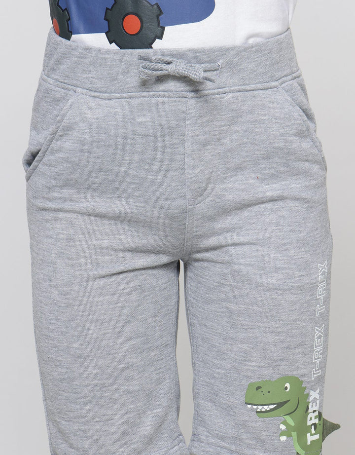 Little M Knit Terry Dino Cucuk Boys Shorts