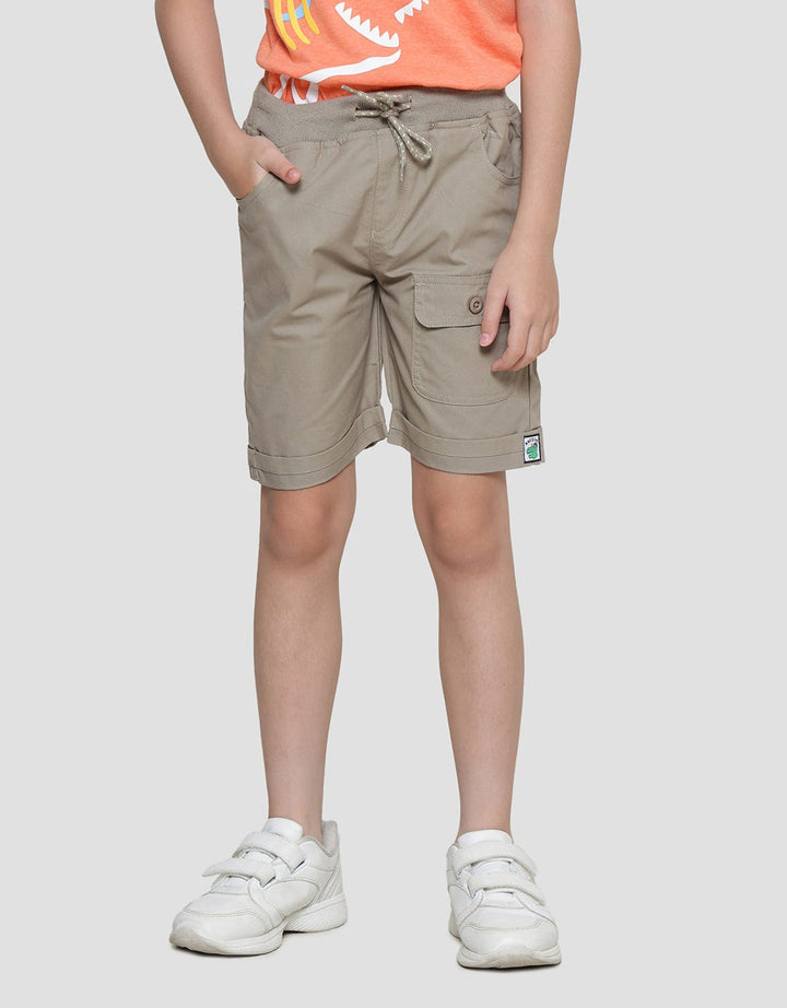 Little M Boys Dino Application Woven Shorts