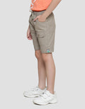 Little M Boys Dino Application Woven Shorts