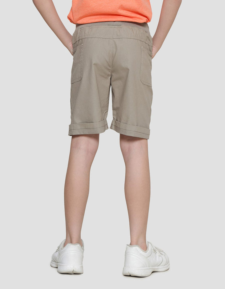 Little M Boys Dino Application Woven Shorts