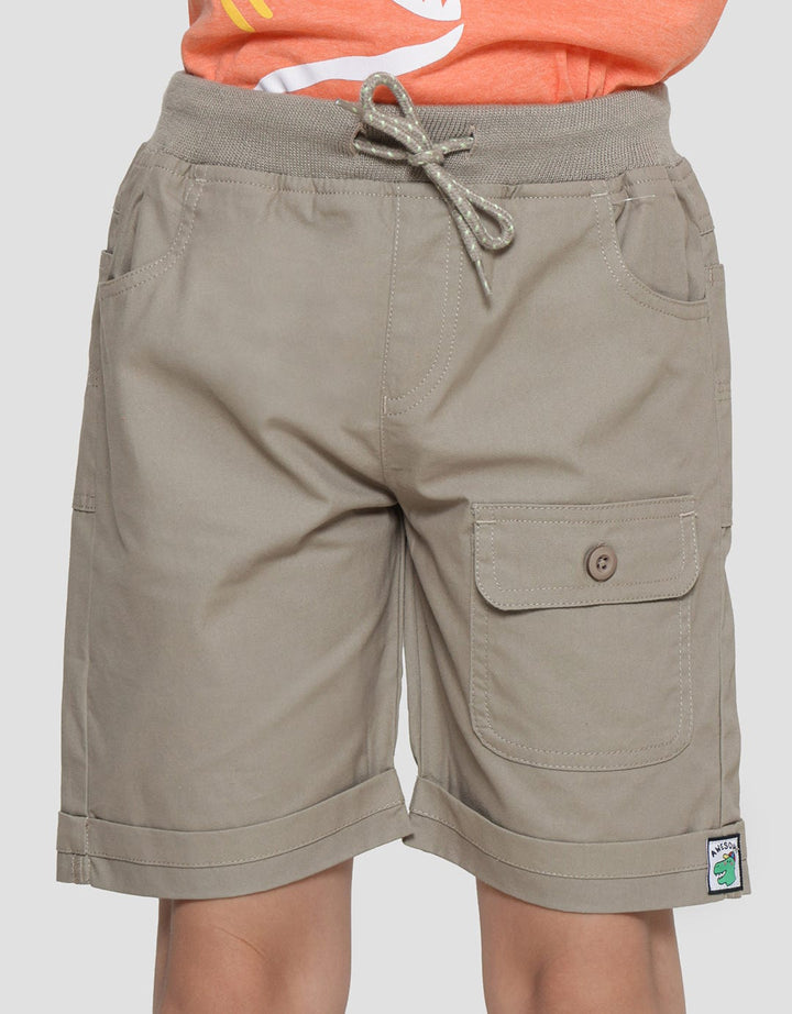 Little M Boys Dino Application Woven Shorts