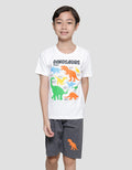 Little M Dino Pakaian Setelan Anak Laki-Laki