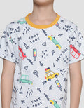 Little M Full Print Car Boys Clothing Set