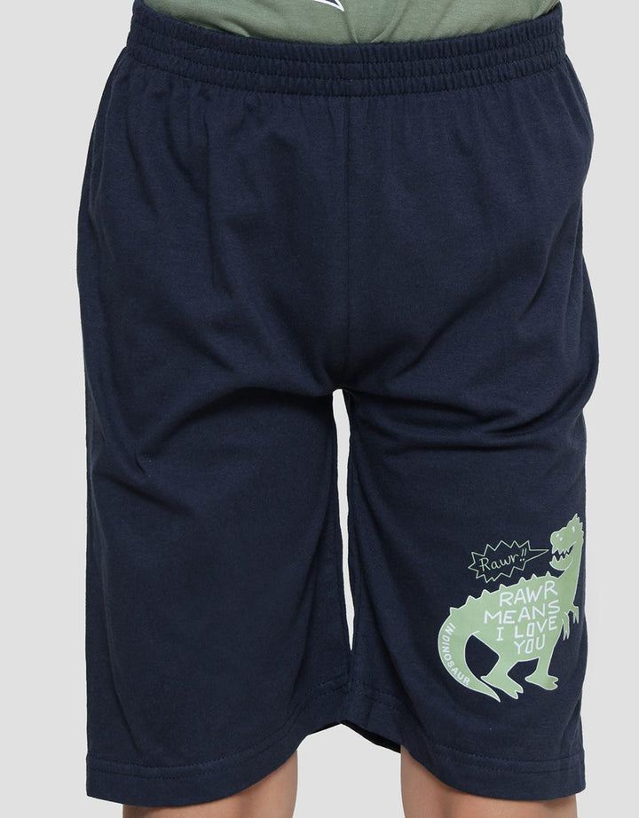 Little M Dino Rawrr I Love You Print Boys Outfits