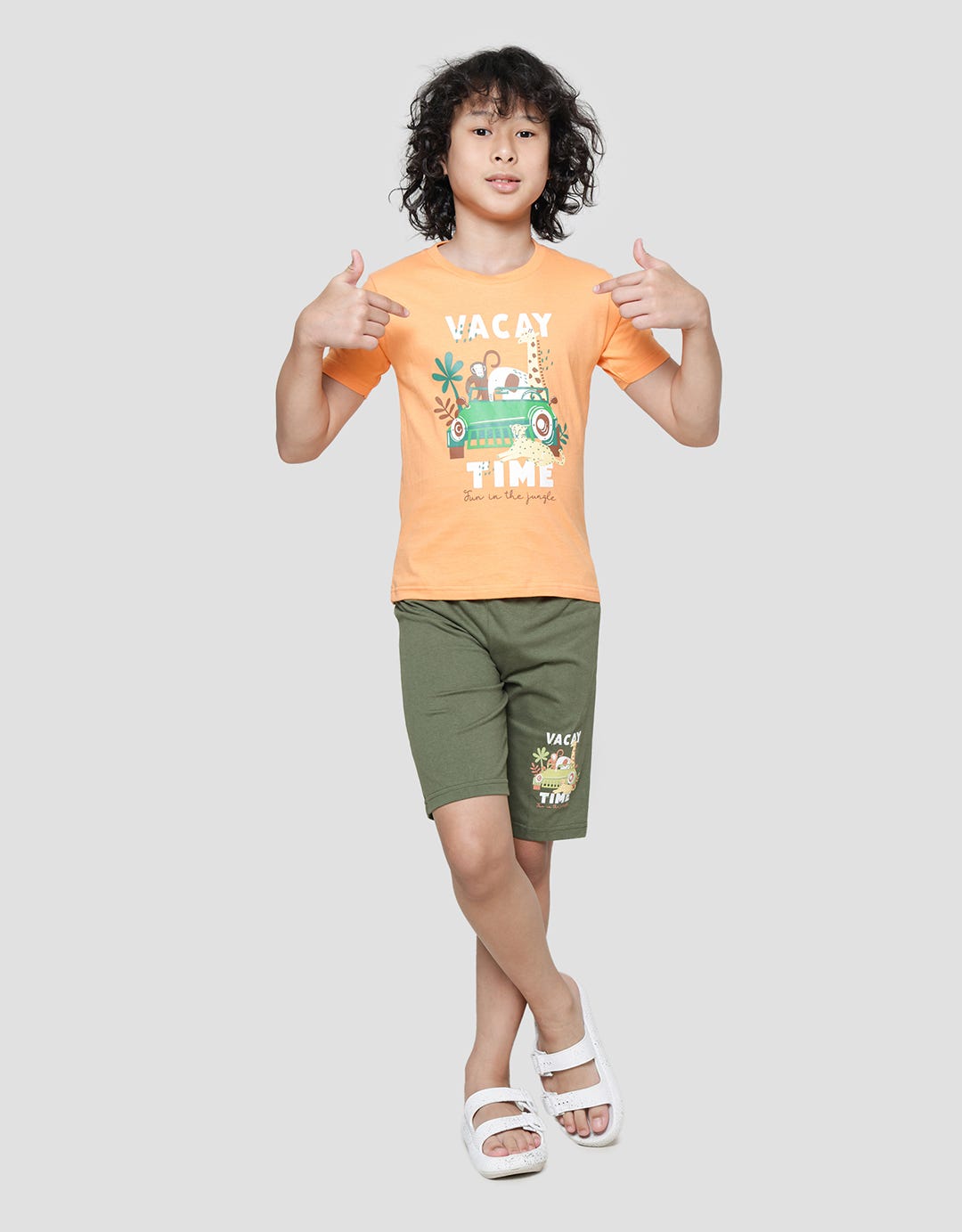 Little M Vacay Time Pakaian Setelan Anak Laki-laki