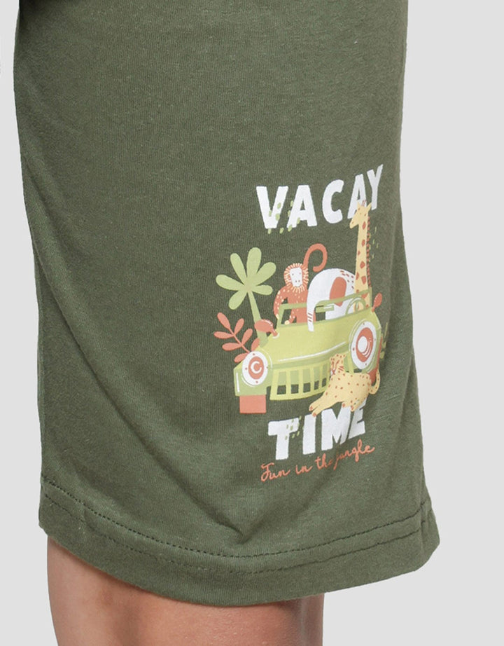 Little M Vacay Time Pakaian Setelan Anak Laki-laki