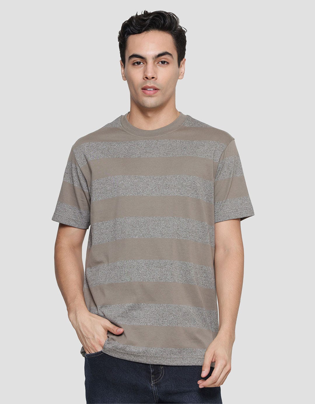 Cole Summer Stripe Kaos Casual Pria