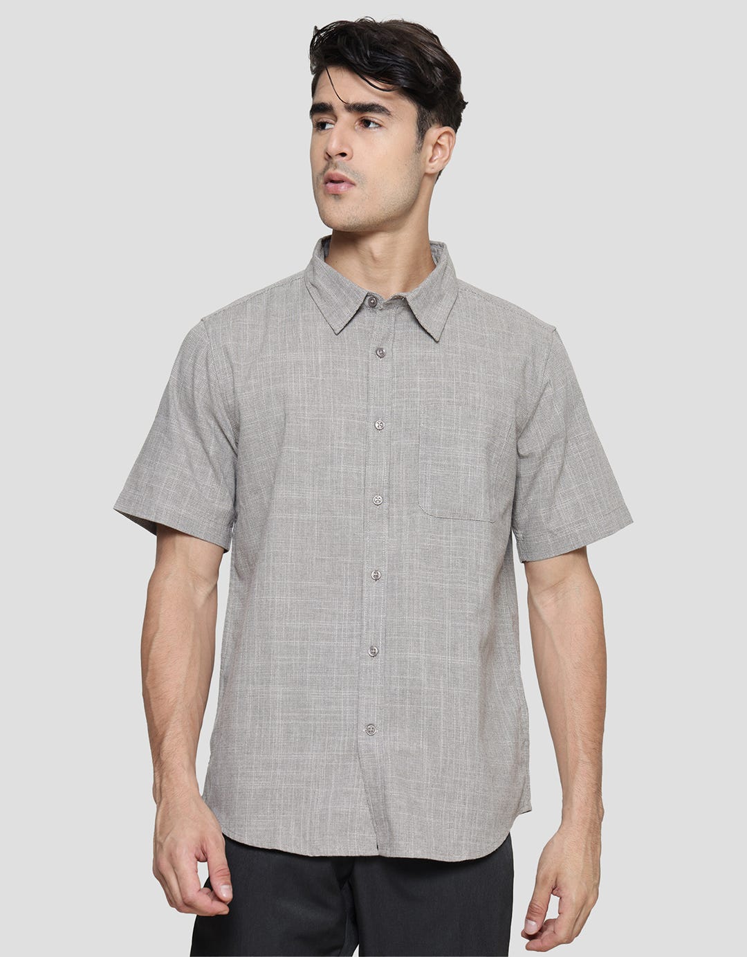 Cole Woven Adriatic Kemeja Lengan Pendek Pria