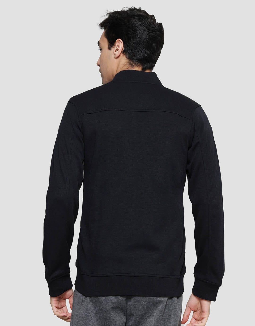 Cole Zip Knit Basic Rib Jaket Pria