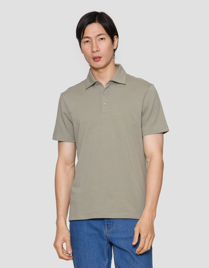 Cole Nyc Twill Knit Spandex Kaos Polo Pria