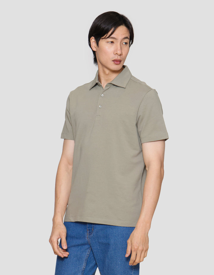 Cole Nyc Twill Knit Spandex Kaos Polo Pria