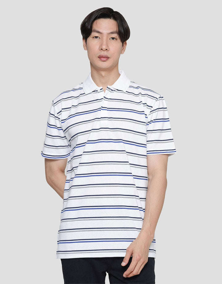 Cole Stripes Pique Team Polo Shirt Men
