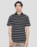 Cole Stripes Pique Tim Polo Shirt Pria