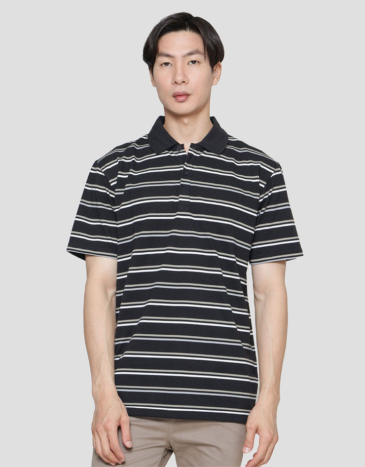 Cole Stripes Pique Team Polo Shirt Men