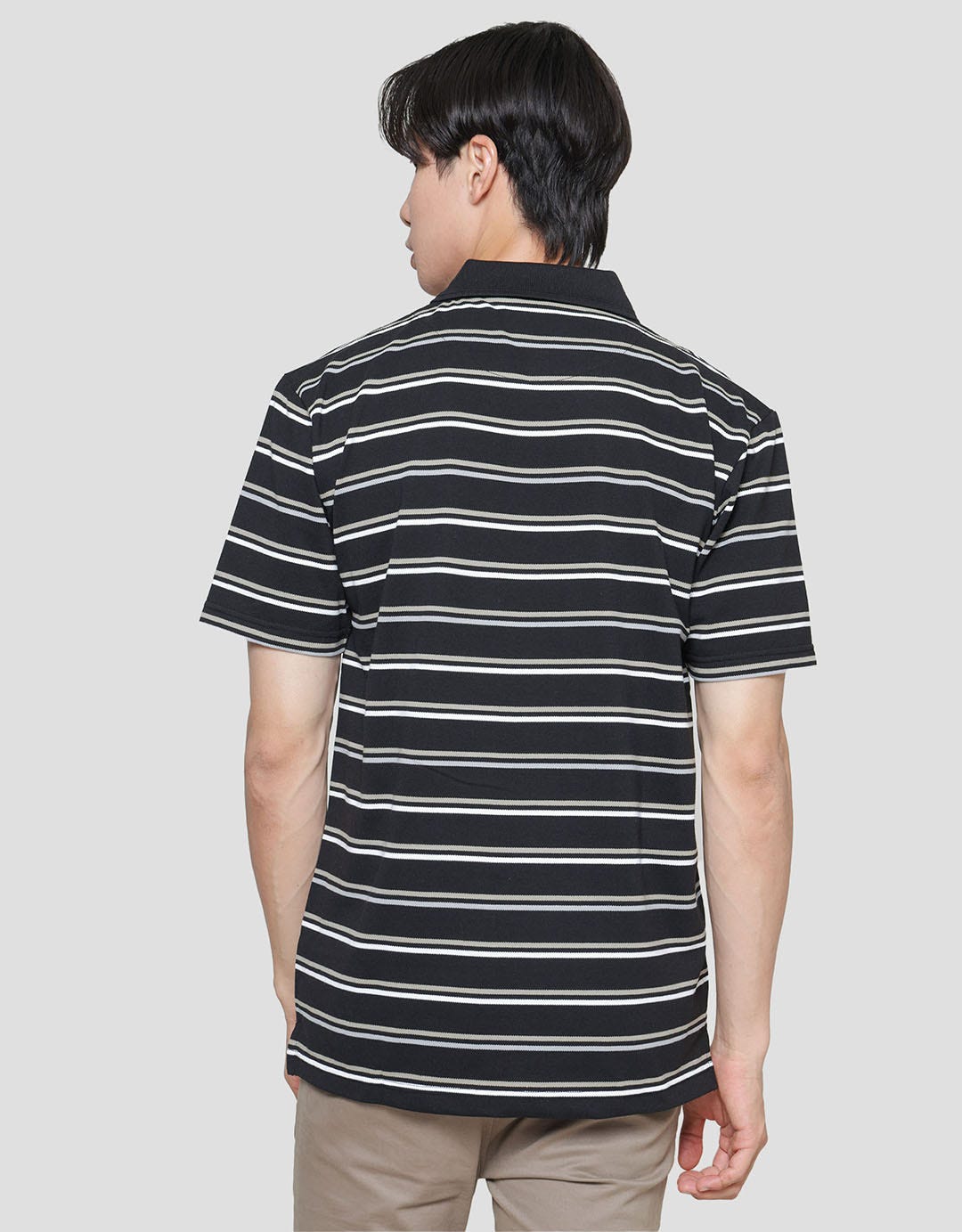 Cole Stripes Pique Team Polo Shirt Men