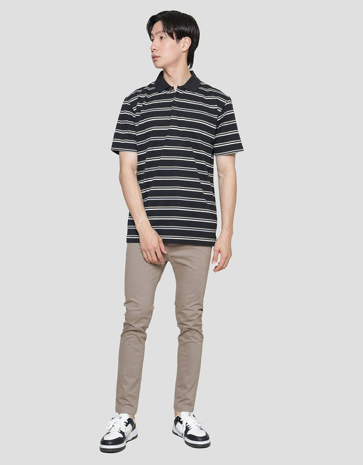 Cole Stripes Pique Team Polo Shirt Men