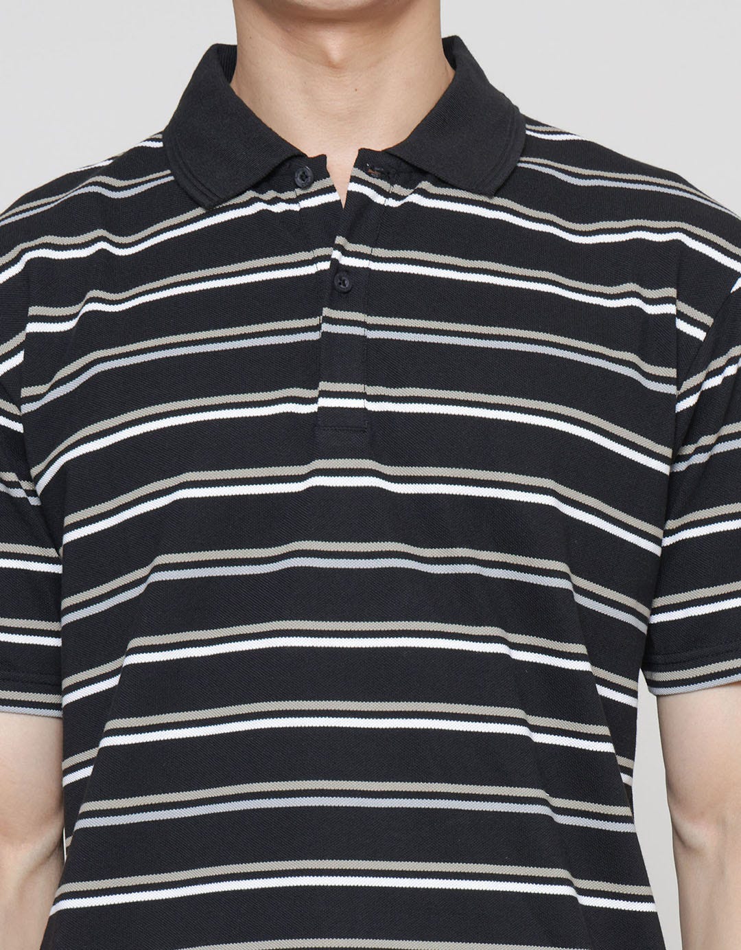 Cole Stripes Pique Team Polo Shirt Men