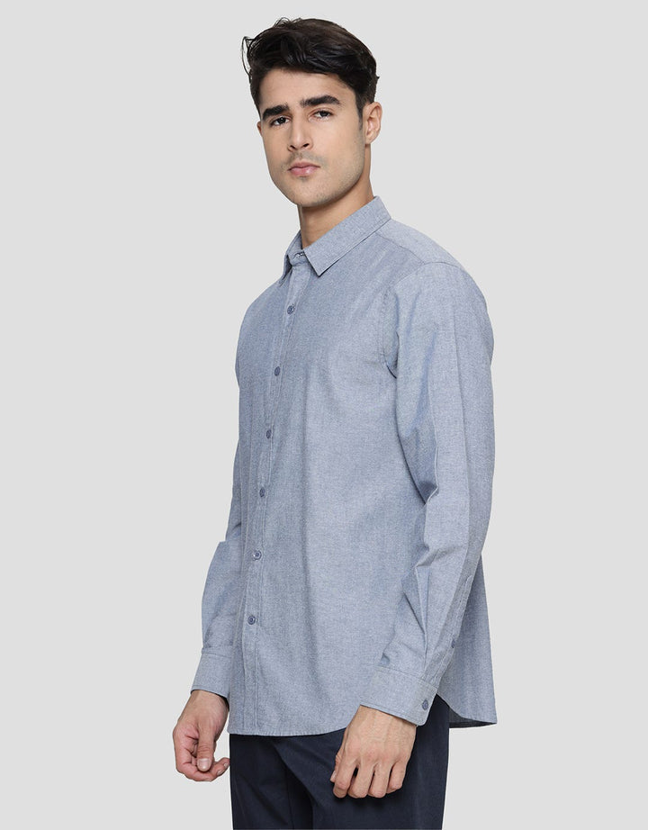 Cole Woven Solid Mvp Oxford Kemeja Lengan Panjang Pria
