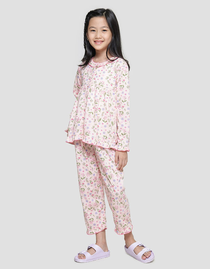 Kidz Too Print Flower Bunnycorn Girls Sleepwear Set