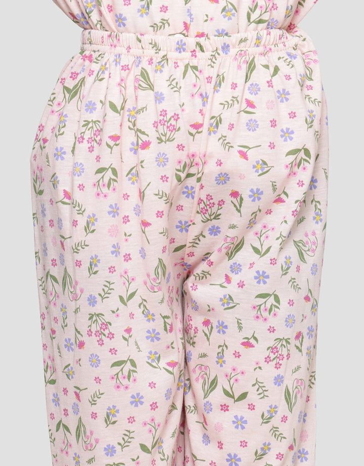 Kidz Too Print Flower Bunnycorn Girls Sleepwear Set