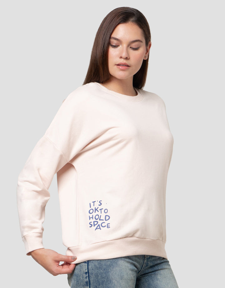 Cardinal Girl Its Ok To Hold Space Sweater Wanita