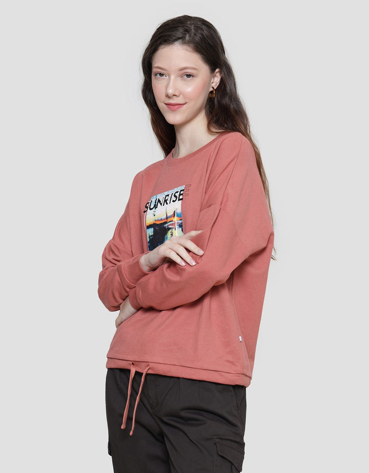 Cardinal Girl Sunrise Print Women's Sweater