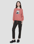 Cardinal Girl Sunrise Print Women's Sweater