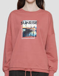 Cardinal Girl Sunrise Print Women's Sweater