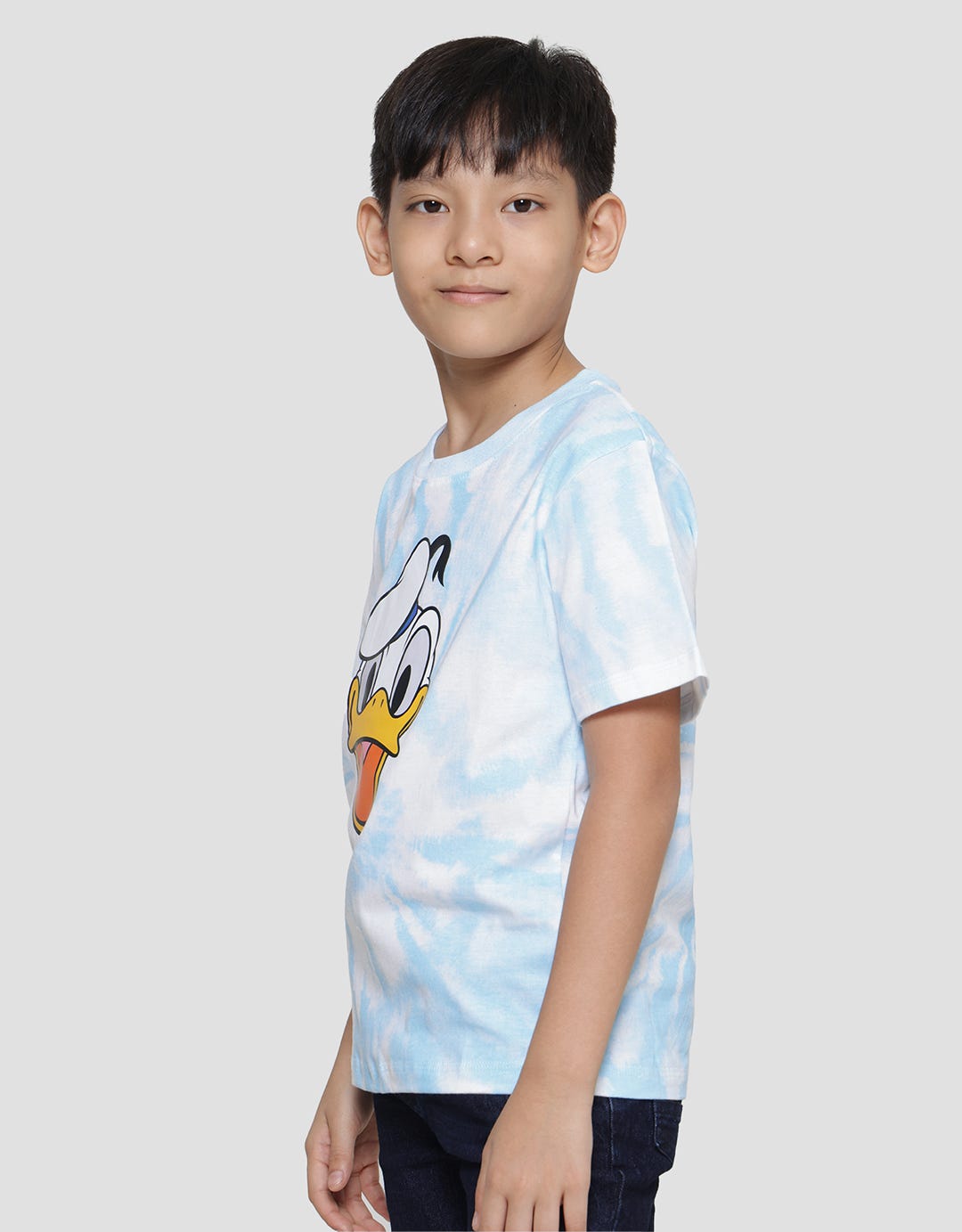 Disney Donald Tiedye Big Face Print Kaos Lengan Pendek Anak Laki-Laki