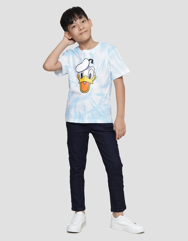 Disney Donald Tiedye Big Face Print Kaos Lengan Pendek Anak Laki-Laki