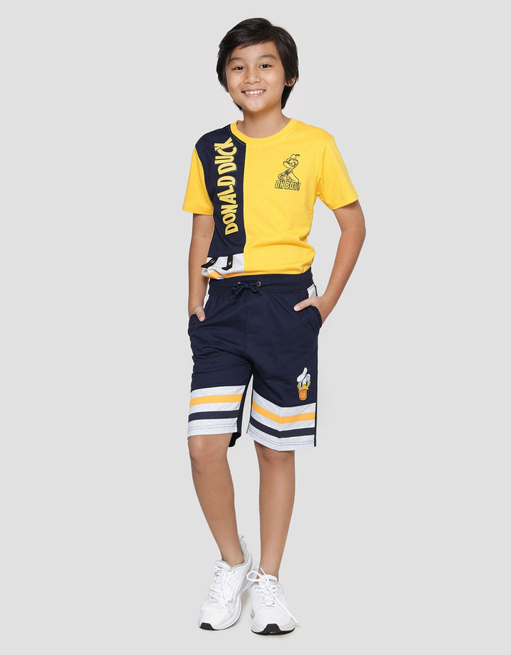 Disney Donald Face Stripe Boys Shorts