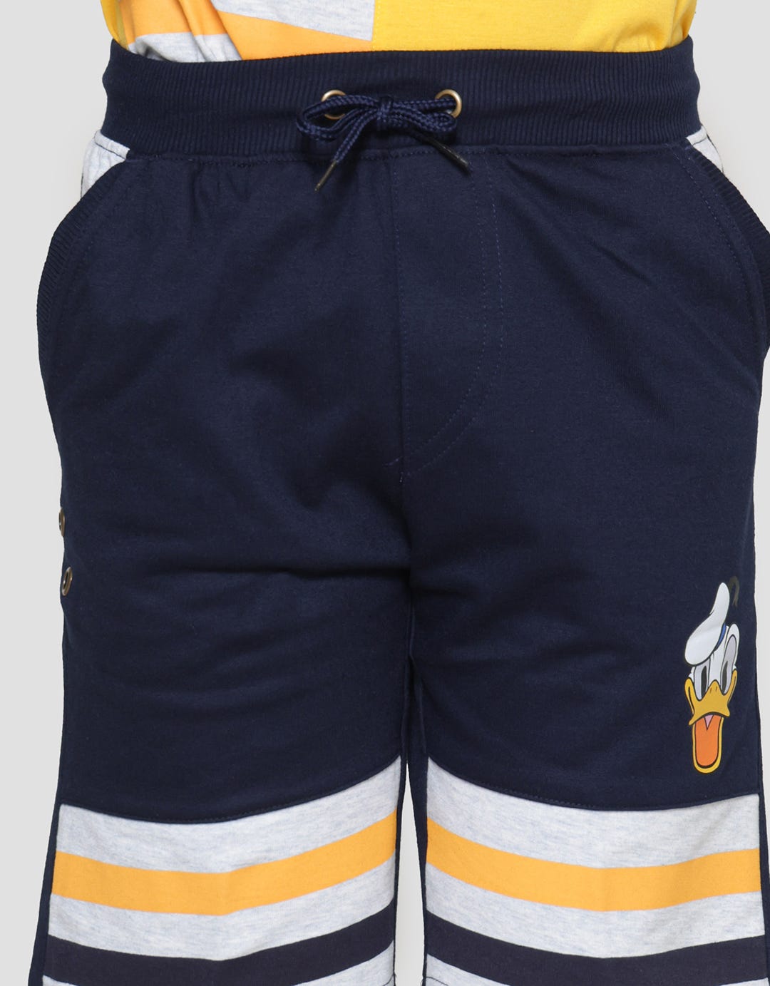 Disney Donald Face Stripe Boys Shorts