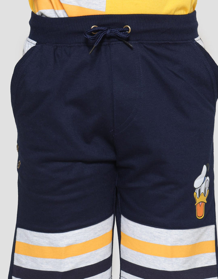 Disney Donald Face Stripe Boys Shorts