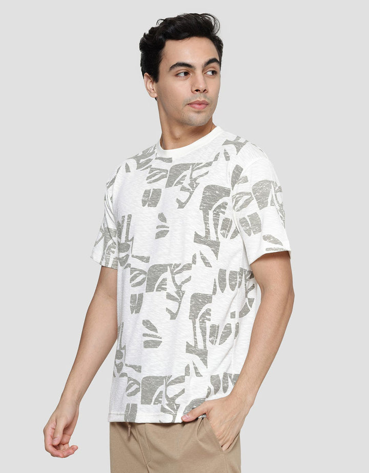 Details Slub Aop Floral Riko Fit Men's Short Sleeve T-Shirt