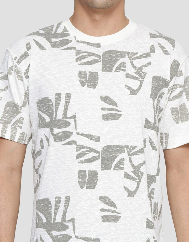 Details Slub Aop Floral Riko Fit Men's Short Sleeve T-Shirt