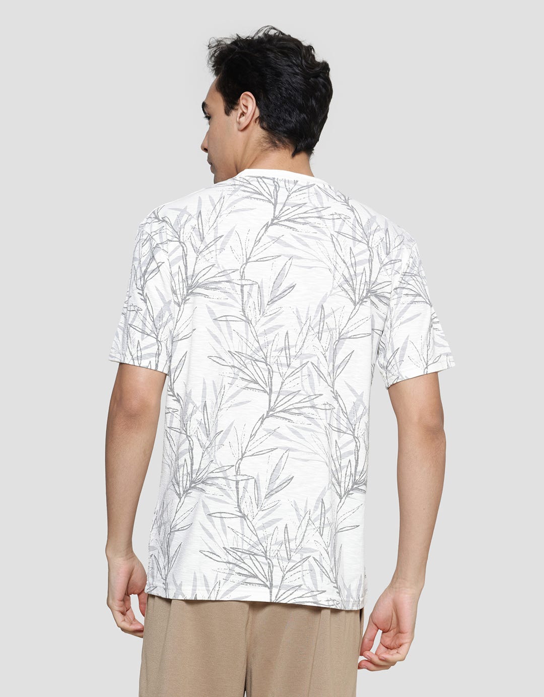 Details Slub Aop Floral Riko Fit Men's Short Sleeve T-Shirt