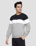 Details Color Blocking Cut And Sewn 3 Stripe Oswald Fit Men's Sweater