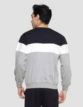 Details Color Blocking Cut And Sewn 3 Stripe Oswald Fit Men's Sweater