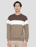 Details Color Blocking Cut And Sewn 3 Stripe Oswald Fit Men's Sweater