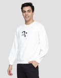 Details Woven Patch Abstract Center Oswald Fit Men's Sweater